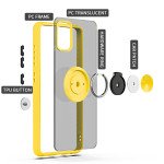 Wholesale Tuff Slim Armor Hybrid Ring Stand Case for Motorola Moto G8 Power Lite (Yellow)